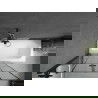 Mexen Vega cadă dreptunghiulară de 180 x 80 cm cu panouri si paravan cu 2 aripi 120 cm, Model negru - 550118080X9212027077