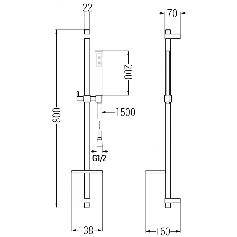 Mexen Estrella DQ02 kád szett, króm - 72303DQ02-00