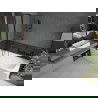 Mexen Vega cadă dreptunghiulară de 150 x 70 cm cu panouri si paravan cu 1 aripă 80 cm, Model negru - 550115070X9408117070