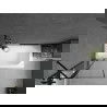 Mexen Vega cadă dreptunghiulară de 150 x 70 cm cu panouri si paravan cu 1 aripă 80 cm, Model negru - 550115070X9408117070