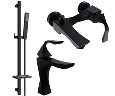 Mexen Estrella DQ02 set de baie, negru - 72303DQ02-70