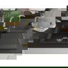 Chiuvetă granitică Mexen Leo cu 1 compartiment, picurător și baterie Elia, negru/auriu metalic - 6501-75-670101-50