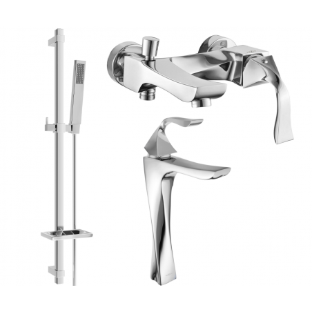 Mexen Estrella DQ02 set de baie, crom - 72313DQ02-00