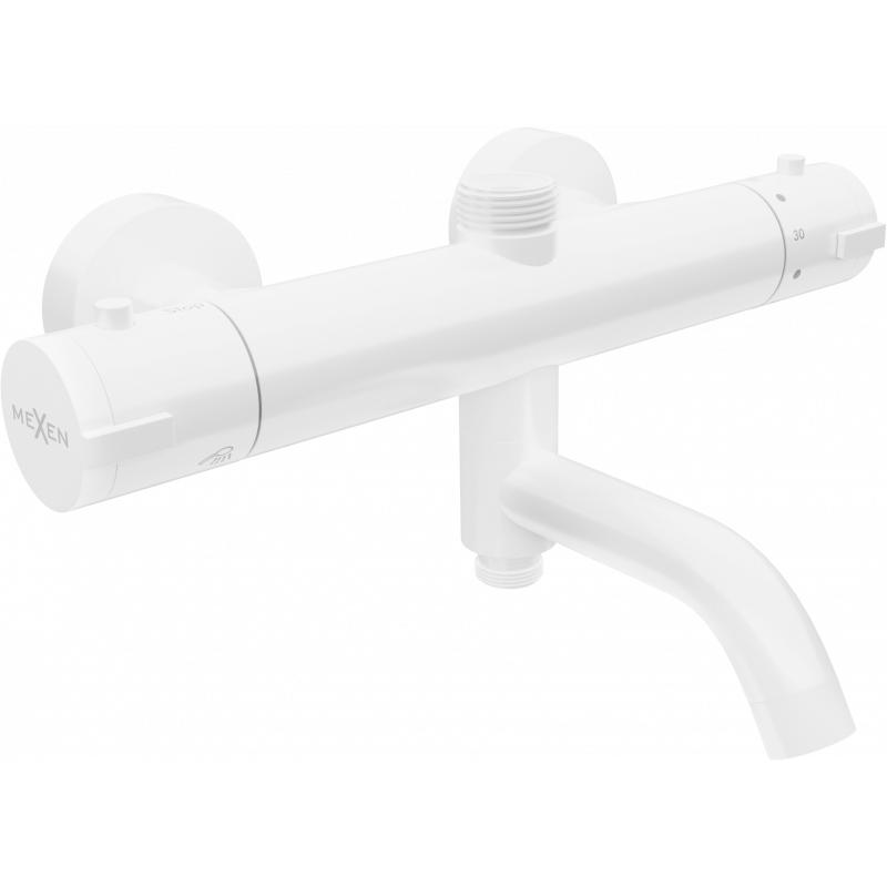 Mexen Kai baterie termostatică pentru cadă-duș, albă - 77900-20