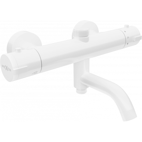 Bateria termostatică pentru cadă și duș Mexen Kai, albă - 77900-20