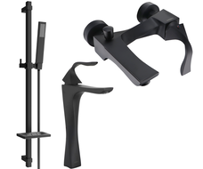 Mexen Estrella DQ02 set de baie, negru - 72313DQ02-70