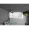 Mexen Vega cadă dreptunghiulară de 170 x 70 cm cu panouri si paravan cu 1 aripă 80 cm, transparent, crom - 550117070X9408110100