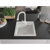 Mexen Vito chiuvetă de granit cu 1 cuvă și baterie de bucătărie Elia, alb - 6503-20-670101-20
