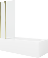 Mexen Vega cadă dreptunghiulară de 170 x 70 cm cu panouri si paravan cu 1 aripă 80 cm, transparent, auriu - 550117070X9408115000