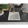 Mexen Vito chiuvetă de bucătărie din granit cu 1 compartiment cu baterie Elia, albă - 6503-20-670101-50