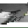 Mexen Vega cadă dreptunghiulară 170 x 70 cm cu mască și paravan cu 1 canat 80 cm, transparent, negru - 550117070X9408117000