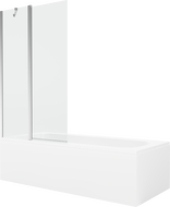 Mexen Vega cadă dreptunghiulară de 170 x 70 cm cu panouri si paravan cu 1 aripă 100 cm, transparent, crom - 550117070X9410110100