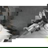 Mexen Vega cadă dreptunghiulară 170 x 70 cm cu carcasă și paravan cu 1 canat 100 cm, transparent, negru - 550117070X9410117000