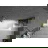 Mexen Vega cadă dreptunghiulară de 180 x 80 cm cu panouri si paravan cu 1 aripă 80 cm, transparent, auriu - 550118080X9408115000