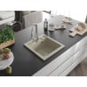 Mexen Vito chiuvetă de granit cu 1 compartiment și baterie de bucătărie Elia, Bej - 6503-69-670101-00