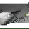 Mexen Vega cadă dreptunghiulară de 180 x 80 cm cu panouri si paravan cu 1 aripă 120 cm, Model negru - 550118080X9412117077