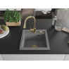 Mexen Vito chiuvetă de bucătărie din granit cu 1 cuvă cu baterie de bucătărie Elia, gri - 6503-71-670101-50