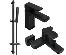 Mexen Mino DQ77 set de baie, negru - 72403DQ77-70