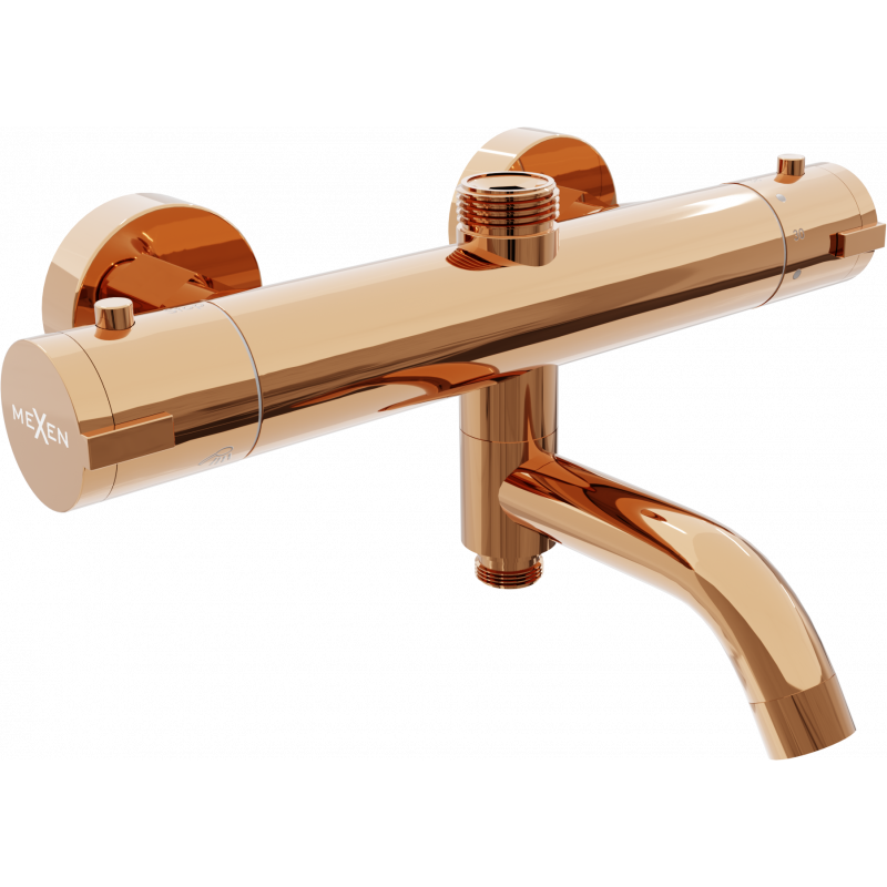 Mexen Kai baterie termostatică pentru cadă-duș, aur roz - 77900-60