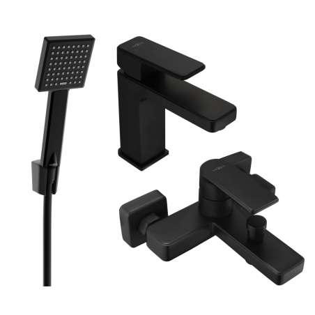 Mexen Mino Set pentru cadă R45, negru - 72403R45-70