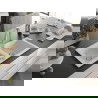 Mexen Mario Chiuvetă de granit cu 2 compartimente și baterie de bucătărie Elia, Albă - 6504-20-670101-00