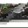 Mexen Mario 2-medencés gránit mosogató konyhai csapteleppel Elia, Fekete/Fém ezüst - 6504-73-670101-00