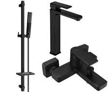 Mexen Mino DQ72 set de baie, negru - 72413DQ72-70