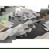 Mexen Enzo chiuvetă de granit cu un compartiment, cu picurător și baterie de bucătărie Elia, Albă - 6506-20-670101-20