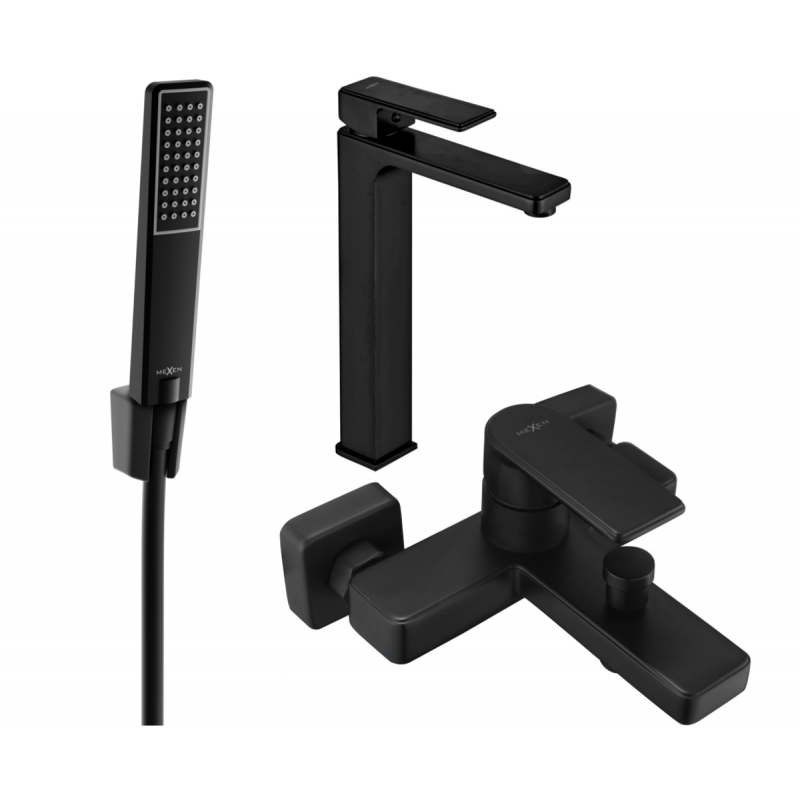 Mexen Mino R72 set pentru cadă, negru - 72413R72-70