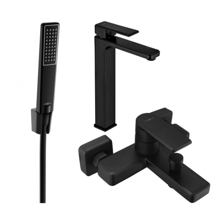 Mexen Mino R72 set pentru cadă, negru - 72413R72-70