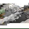 Mexen Enzo chiuvetă de granit cu un compartiment, cu picurător și baterie de bucătărie Elia, gri - 6506-71-670101-71