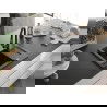 Chiuvetă granit Mexen Enzo cu 1 compartiment, picurător și robinet bucătărie Elia, negru/metalizat argintiu - 6506-73-670101-70