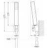 Mexen Mino R77 set cadă, Neagră - 72413R77-70