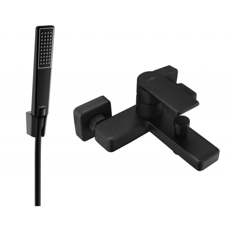 Mexen Mino R72 baterie cadă cu set pentru duș, Neagră - 7243R72-70