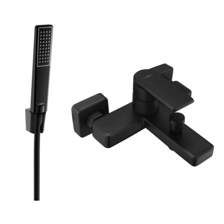 Mexen Mino R72 baterie cadă cu set pentru duș, Neagră - 7243R72-70