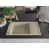 Mexen Elias chiuvetă de granit cu 1 compartiment, cu scurgător și baterie de bucătărie Elia, bej - 6511-69-670101-50
