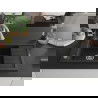 Chiuvetă din granit Mexen Elias 1-cu vas cu scurgător și baterie de bucătărie Elia, negru/metal argintiu - 6511-73-670101-00