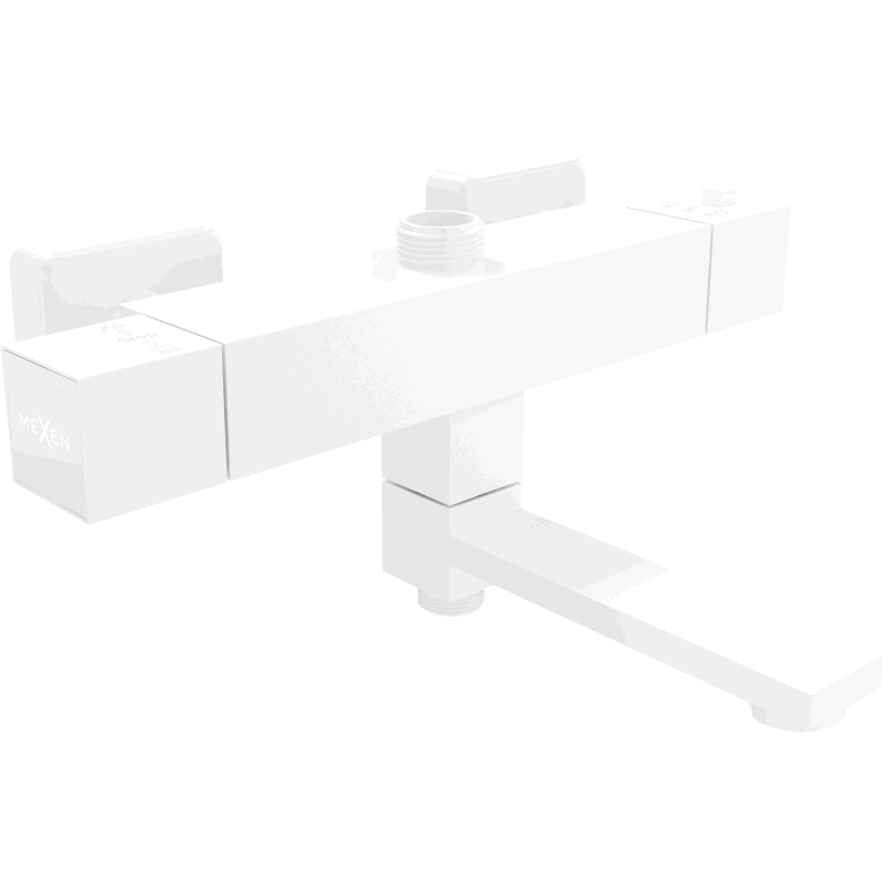 Mexen Cube baterie termostatice pentru cadă și duș, albă - 77910-20