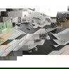Mexen Bruno chiuvetă de granit cu un compartiment, cu picurător și baterie de bucătărie Elia, Albă - 6513-20-670101-00