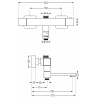 Baterie de baie și duș Mexen Cube cu termostat, aurie - 77910-50