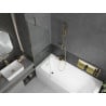 Mexen Vega cadă dreptunghiulară de 150 x 70 cm cu panouri si paravan cu 1 aripă 60 cm, transparent, auriu - 550115070X9506000050