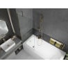 Mexen Vega cadă dreptunghiulară de 150 x 70 cm cu panouri si paravan cu 1 aripă 70 cm, transparent, auriu - 550115070X9507000050