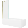 Mexen Vega cadă dreptunghiulară 170 x 70 cm cu carcasă și paravan cu 1 panou de 70 cm, transparentă, auriu - 550117070X95070000?