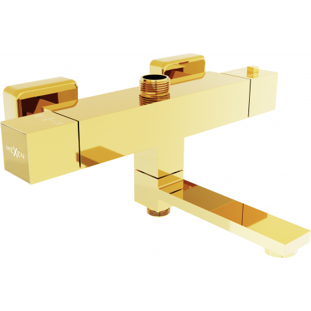 Mexen Cube baterie termostatica pentru baie si duș, Aurie - 77910-50