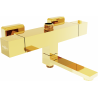 Baterie de baie și duș Mexen Cube cu termostat, aurie - 77910-50
