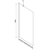 Mexen Vega cadă dreptunghiulară 170 x 70 cm cu carcasă și paravan cu 1 canat 90 cm, transparent, auriu