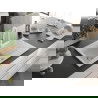 Mexen Cesar chiuvetă de granit cu un compartiment, cu picurător și baterie de bucătărie Elia, Albă - 6514-20-670101-20