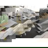 Mexen Cesar chiuvetă de granit cu un compartiment, cu picurător și baterie de bucătărie Elia, Bej - 6514-69-670101-50