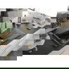 Mexen Cesar chiuvetă de granit cu 1 cuvă și scurgător și baterie de bucătărie Elia, negru/metalizat argintiu - 6514-73-670101-50