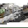 Mexen Cesar chiuvetă de granit cu un compartiment, cu picurător și baterie de bucătărie Elia, Neagră - 6514-77-670101-50